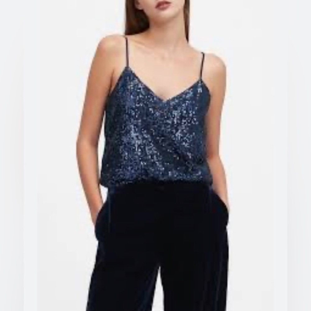 Banana Republic Black Cropped Dressy Holiday Party Cami size XS